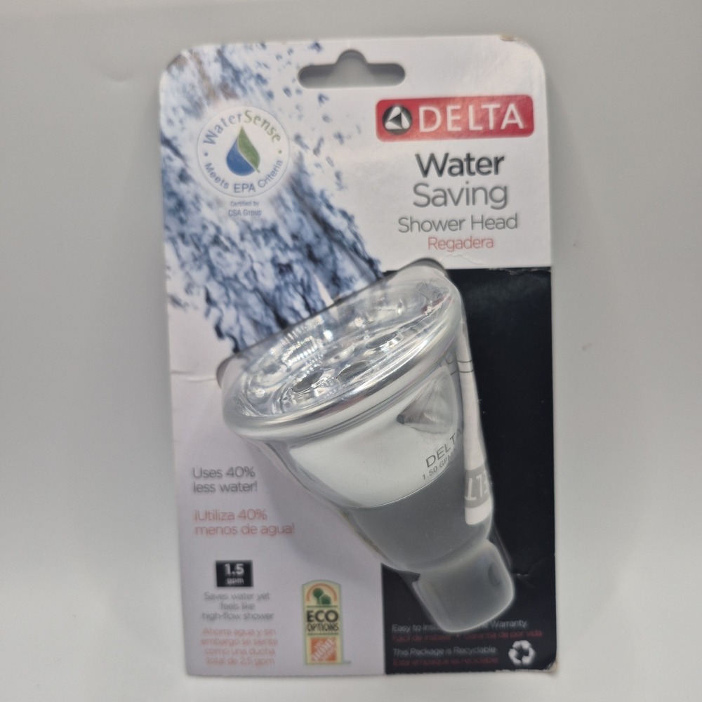 NOSDelta 75153 Single-Spray 2-3/4" Water-Saving/never clog Shower Head in Chrome
